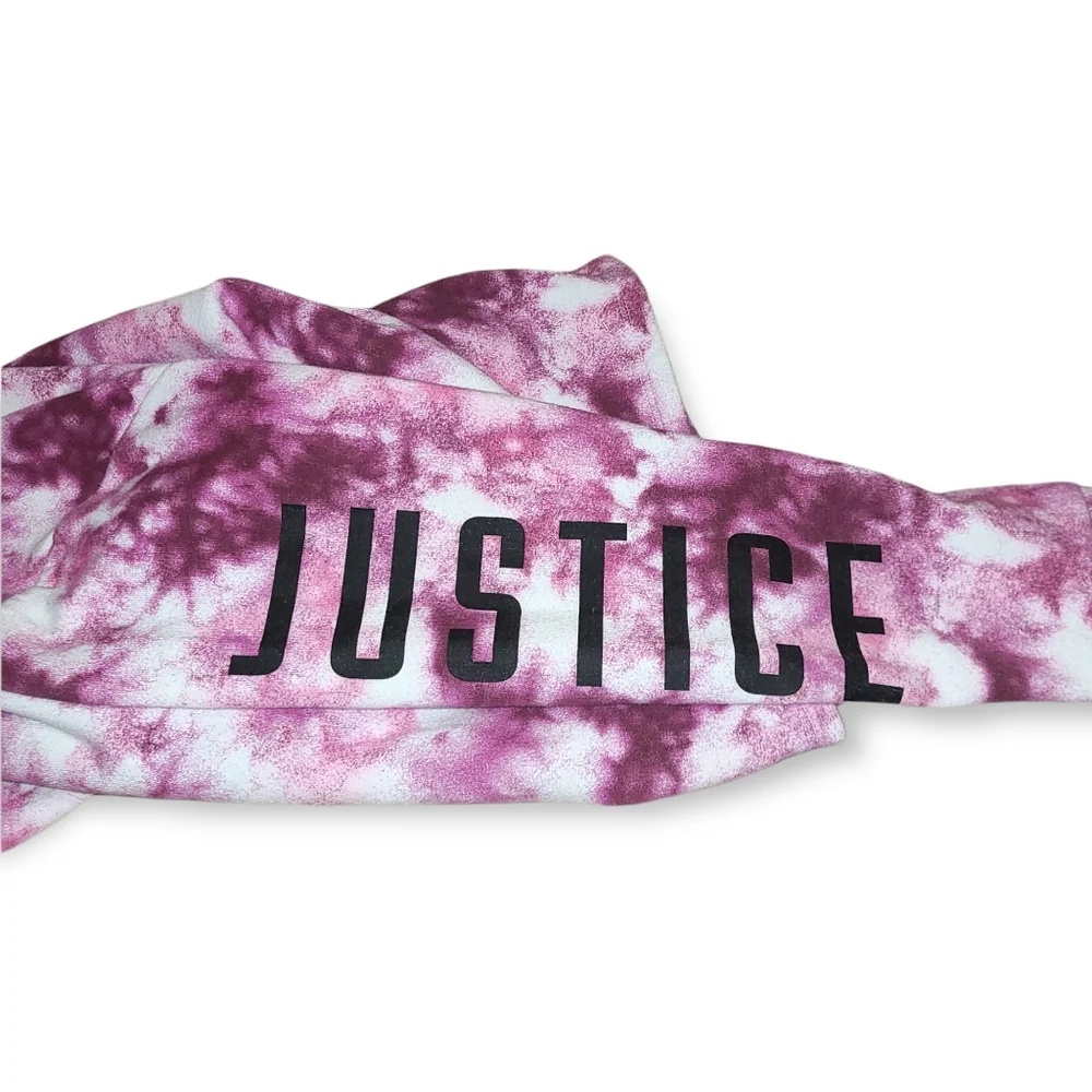 Justice tie dye cropped sweatshirt